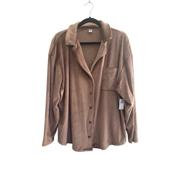 O.N.L.Y Old Navy Loves You Women XL 2pc Lot Velour Button Pajama Top Pants #5275 - Picture 4 of 12